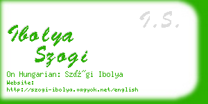 ibolya szogi business card